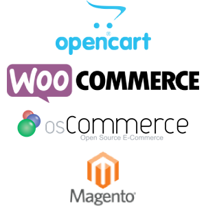 E-commerce options logos