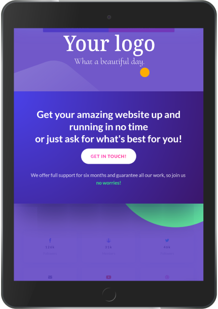 Design WordPress site landing page